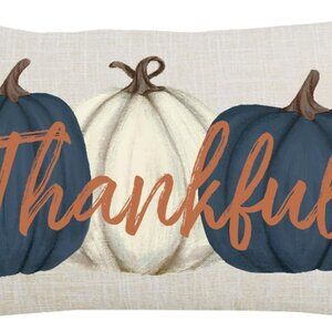Ink Painting Blue Pumpkins Thankful Fall Y'all Thanksgiving Day Home Sofa Chair